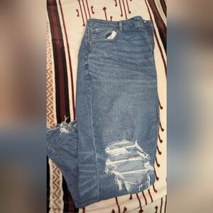 American Eagle Outfitters Blue Distressed Boyfriend Jeans